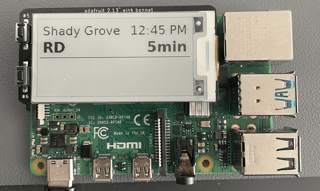 Raspberry Pi Powered Metro Tracker